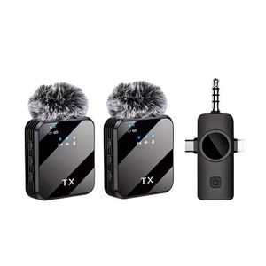 Pack Double Microphone Lavalier Sans Fil (1-Drag-2) - Réduction de Bruit Active pour iPhone & Smartphone - Idéal Interview & YouTube