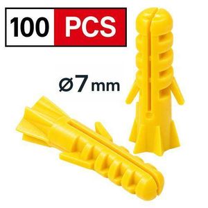 Lot de 100 Chevilles Plastiques 7 mm – Accessoires de Fixation