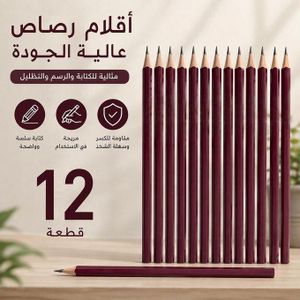Lot De Crayons Graphite HB Pour Écriture Et Croquis 12 PCS Couleur Aléatoire