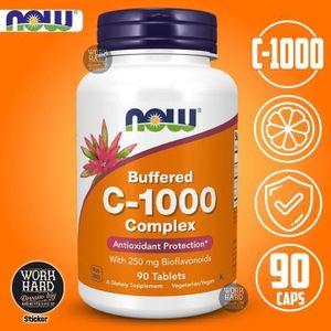 Now Foods Premium Vitamine C - Formulae 1000mg - protection antioxydante 90 90 caps Sticker