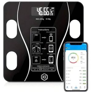 Balance Bluetooth Intelligente 180kg – Analyse Corporelle App