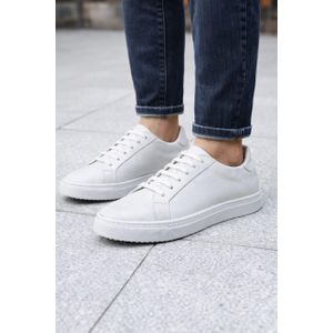 Sneakers Basses en Blanc Éclatant - Style Minimaliste & Confort Quotidien