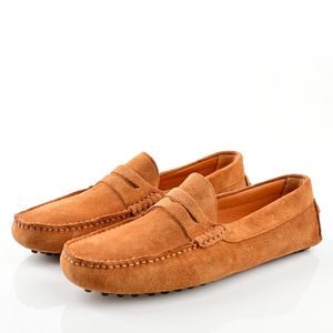 PACIONO أحذية موكاسين من الجلد المدبوغ الأصفر الزنجبيل مع مسامير