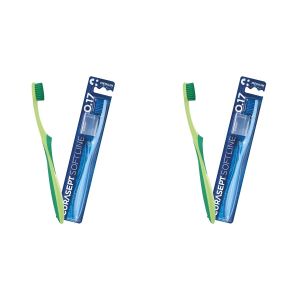 CURASEPT Lot de 2 - Brosse à dents médium 017 - Nettoyage Efficace et Doux - Hygiène Bucco-Dentaire Optimale
