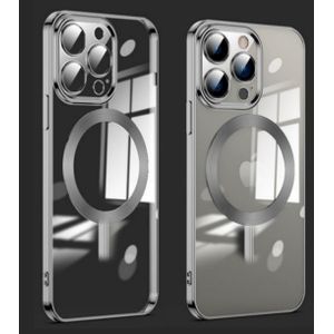 Pochette IPhone 13 Pro transparente MagSafe anti-collision Haut Qualité Noir