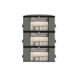 3 Sac de rangement couettes et vêtement économiseur d'espace 90L grande taille