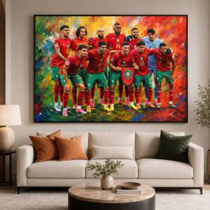 Tableau mural Football   Pop Art - Décoration salon chambre - Toile Canvas 100x70 cm