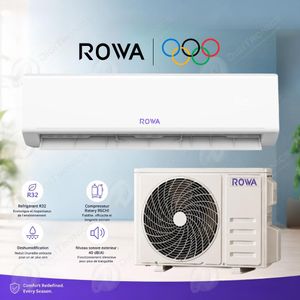 ROWA Climatiseur Split 12000BTU Inverter SaveIN AI Chaud & Froid silencieux, Gaz R32, RAC-12CHSD/ZG31I