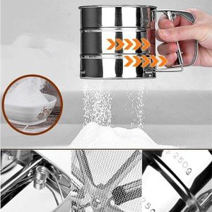 Tamis à Farine Professionnel en Acier Inoxydable – Précision & Anti-Grumeaux- 250G