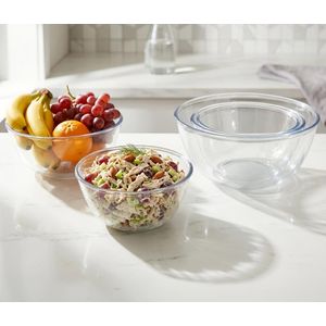 Lot de 5 saladiers en verre transparent (Divers tailles)