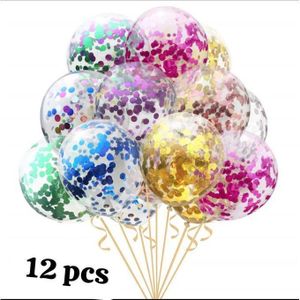 Pack de 12 Ballons d’Anniversaire Transparents – Décoration