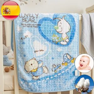 بطانية أطفال ناعمة  - نمط وردي 