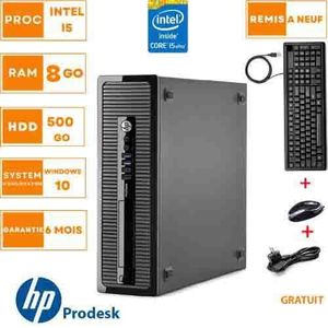 Hp PC BUREAU ProDesk 400-i7- 8Go -500Go souris+clavier GRATUIT-REMIS A NEUF/