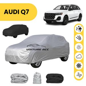 Bâche voiture imperméable double face – Protection complète contre pluie, soleil et poussière + sac offert ( AUDI Q7 )