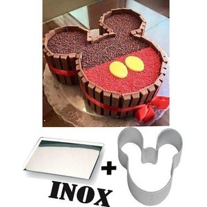 Moule à Gâteaux Mickey Mouse + Table – Moule à Pain en Acier Inoxydable, Idéal pour Cake de Mie