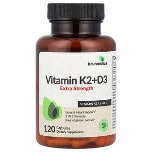 FutureBiotics Vitamine K2 + D3, Extrapuissante, 120 capsules