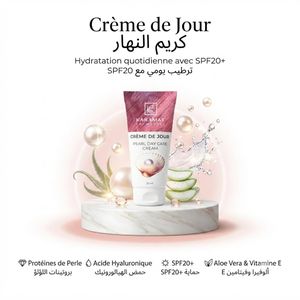 Karamat collection Crème de Jour aux Protéines de Perle SPF20+ 50ml – Hydratation & Protection