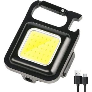 alampe de poche lED Magnétique, Porte-clés Rechargeable, avec support et 4 Modes