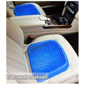 2 Coussins de siège orthopédique en silicone, deux tapis de refroidissement respirant en nid d’abeille, 2 coussin ergonomique pour chaise de bureau et voiture, siège médical antidérapant confortable