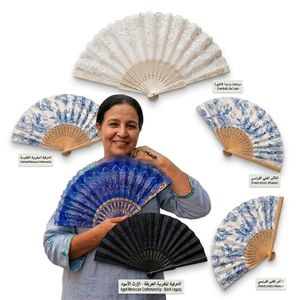 Éventail à Main de Luxe  Motifs Classiques 