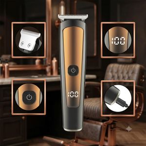 Htc ماكينة تشذيب متعددة الوظائف قابلة لإعادة الشحن عبر منفذ USB - ماكينة قص الشعر - AT-208