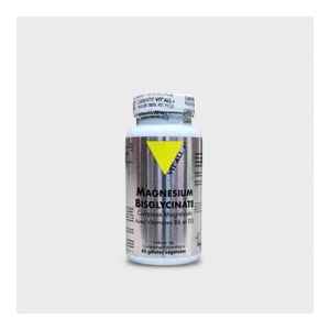 vitall + Magnésium Bisglycinate - Soutien Système Nerveux & Sommeil - Hommes & Femmes - 60 Gélules Végétales