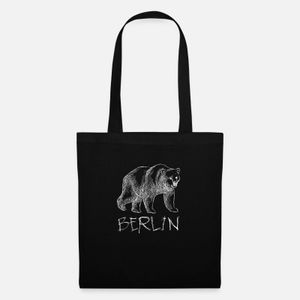 Ours de Berlin- , حقيبة تسوق قماشية 35 × 40 سم - حقيبة اليد