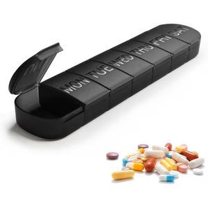 Pilulier Hebdomadaire Grand Format 7 Jours - Organisateur de Vitamines et Médicaments