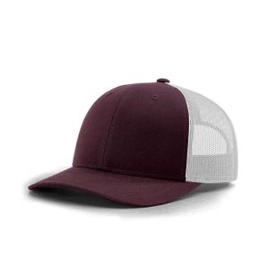 Casquette de camionneur simple à six panneaux Bordeaux