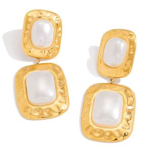 Clémentine Paris Boucles d'oreilles de luxe pour femme plaqué or élégantes à la mode OGN101