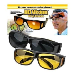 Lunettes HD Vision Unisexe, lumière améliorée pour la conduite nocturne