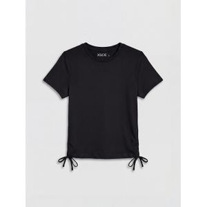 Lc Waikiki Short Sleeve Crew Neck Side Ruched Women's T-Shirt