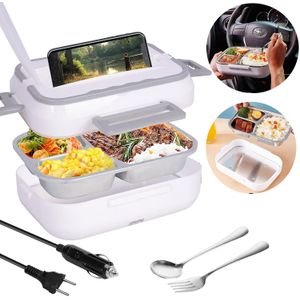 Boîte à repas isotherme chauffante électrique, 3 niveaux 200w 2Litre