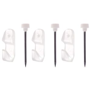 Lot de 3 - Crochet Transparent Résine N°1 - Fixation Murale Discrète - Accessoire Maison - Lot de 8 Pièces