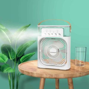 Mini Climatiseur Portable Évaporatif avec Réservoir 600 ml et Éclairage LED 7 Couleurs Multi-Couleur