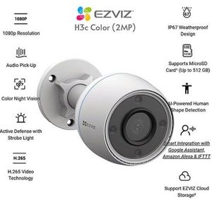 Camera IP Wifi 2MP 2.8mm EZVIZ CS-C3N au Maroc