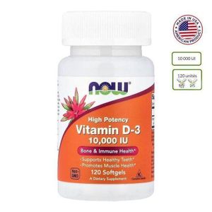 Now Foods Vitamine D3 – 120 120 Softgels – Complément Soutien Immunité and Os 10000IU