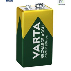 VARTA AlwaysReady بطارية قابلة لإعادة الشحن بقوة 200 مللي أمبير في الساعة منخفضة التفريغ الذاتي ni-mh 9v الحرباء