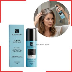 Rose Berry Spray Retouche Racines,Couverture Instantanée des Cheveux Blancs Sans Ammoniaque 75ml,Marron