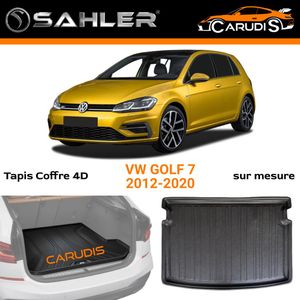 SAHLER Tapis de coffre 4D VW Golf 7 sur mesure imperméable antidérapant et sans odeur