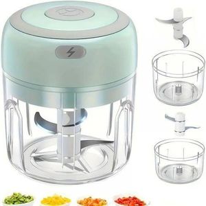 Hachoir Électrique Multifonction 250 ml – Mini Mixeur Portable Rechargeable USB pour Hacher les Légumes, l'Ail, les Oignons et les Petits Ingrédients