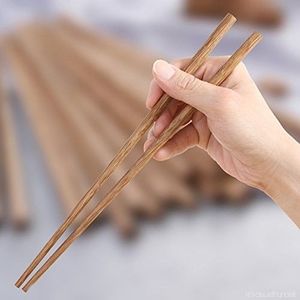 Generic Baguettes chinoises en bois antidérapantes 4 paire réutilisables,  Style japonais à prix pas cher