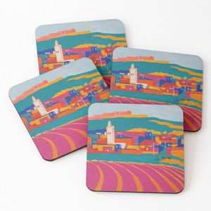 4 Dessous de Verre couleurs des épices du Maroc sous tasse unique 