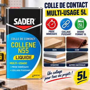 Sader Colle De Contact N55 Liquide Multi Usage Collage Fort Prise Immediate 5 L