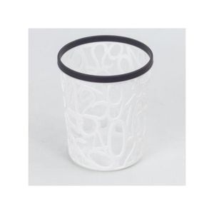 Porte-stylo forgé blanc (pot de rangement pour stylo)