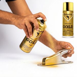 Dolphin Spray Peinture Gold 18KT – Finition Or Métallisé Haute Qualité pour Intérieur & Extérieur