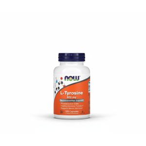 Now L-Tyrosine 500mg - 120 Gélules - Acide Aminé pour Soutien Cérébral, Humeur et Concentration