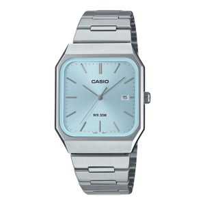 Casio Design classique au fond bleu clair avec dateur - Dimension 32/40mm - Dateur sur 3h - MTP-B185D-2A2V