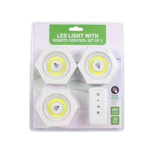 Ensemble d'éclairage LED avec télécommande, 3 lampes veilleuses Multi usages