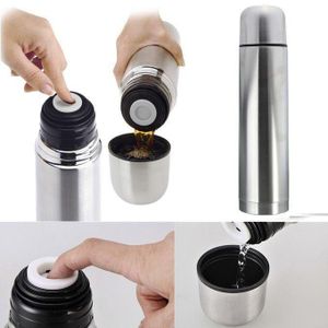 Thermo Inox à Bouchon & Tasse Pour thé café boissons chaudes et froides 500ml